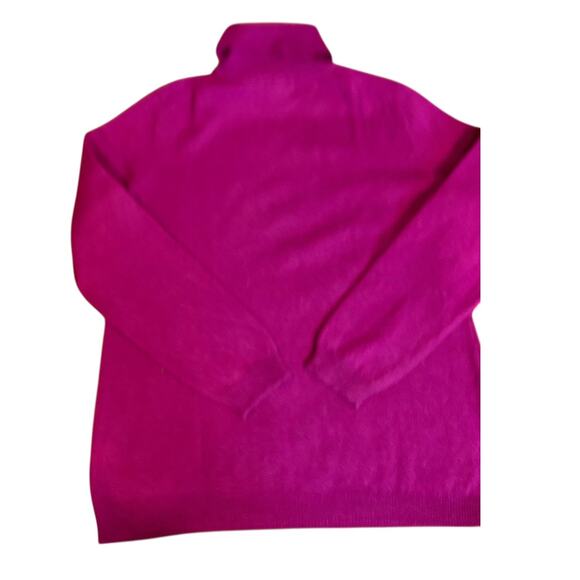 CHARTER CLUB Magenta 100% Cashmere Long Sleeve Turtleneck Sweater Women's XL - Picture 4 of 9